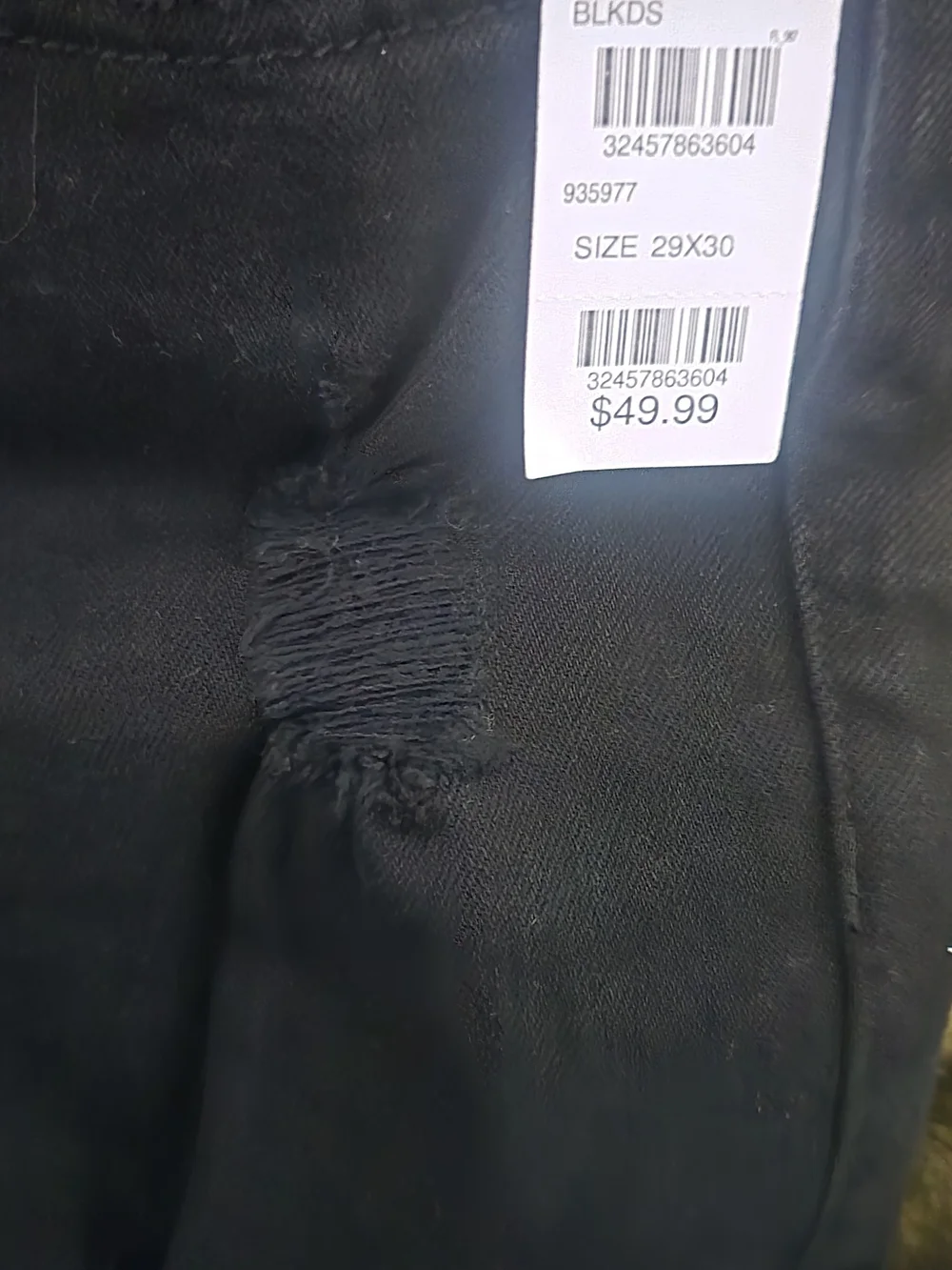Men's Black Distressed Jeans -